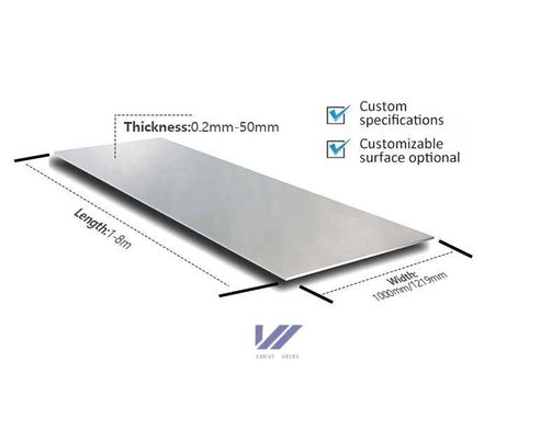 3mm-2500mm Customized Size SS 304 Plate 304 2b Stainless Steel Sheet For Architecture