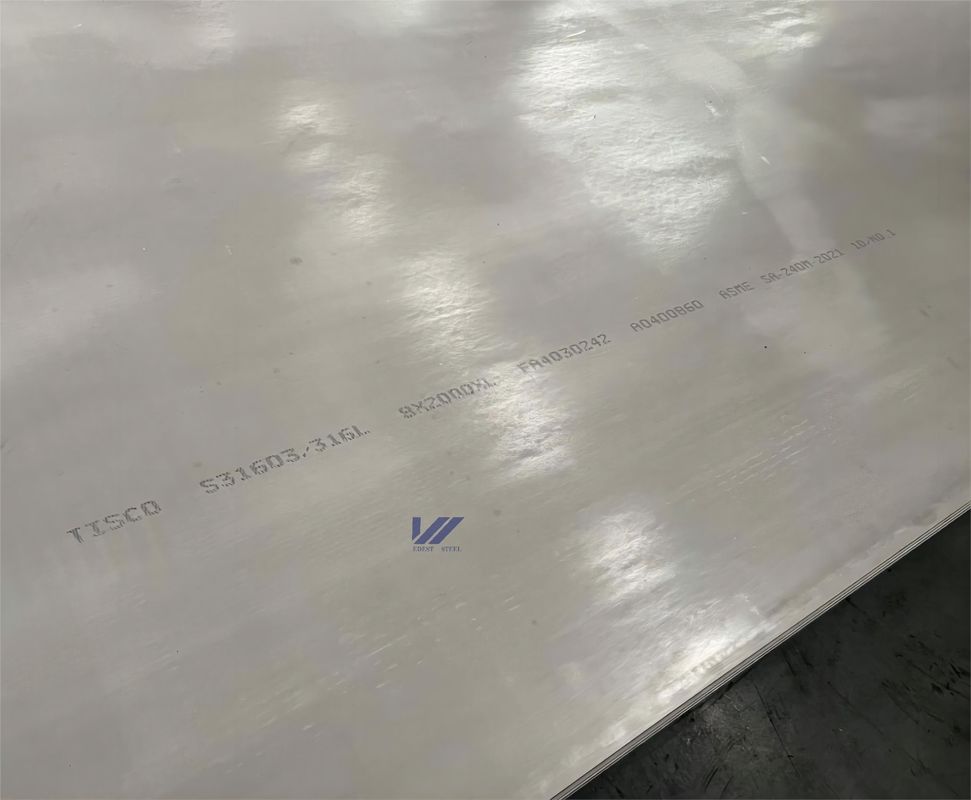 316L Stainless Steel Plate Wide 2000x8mm Custom Length